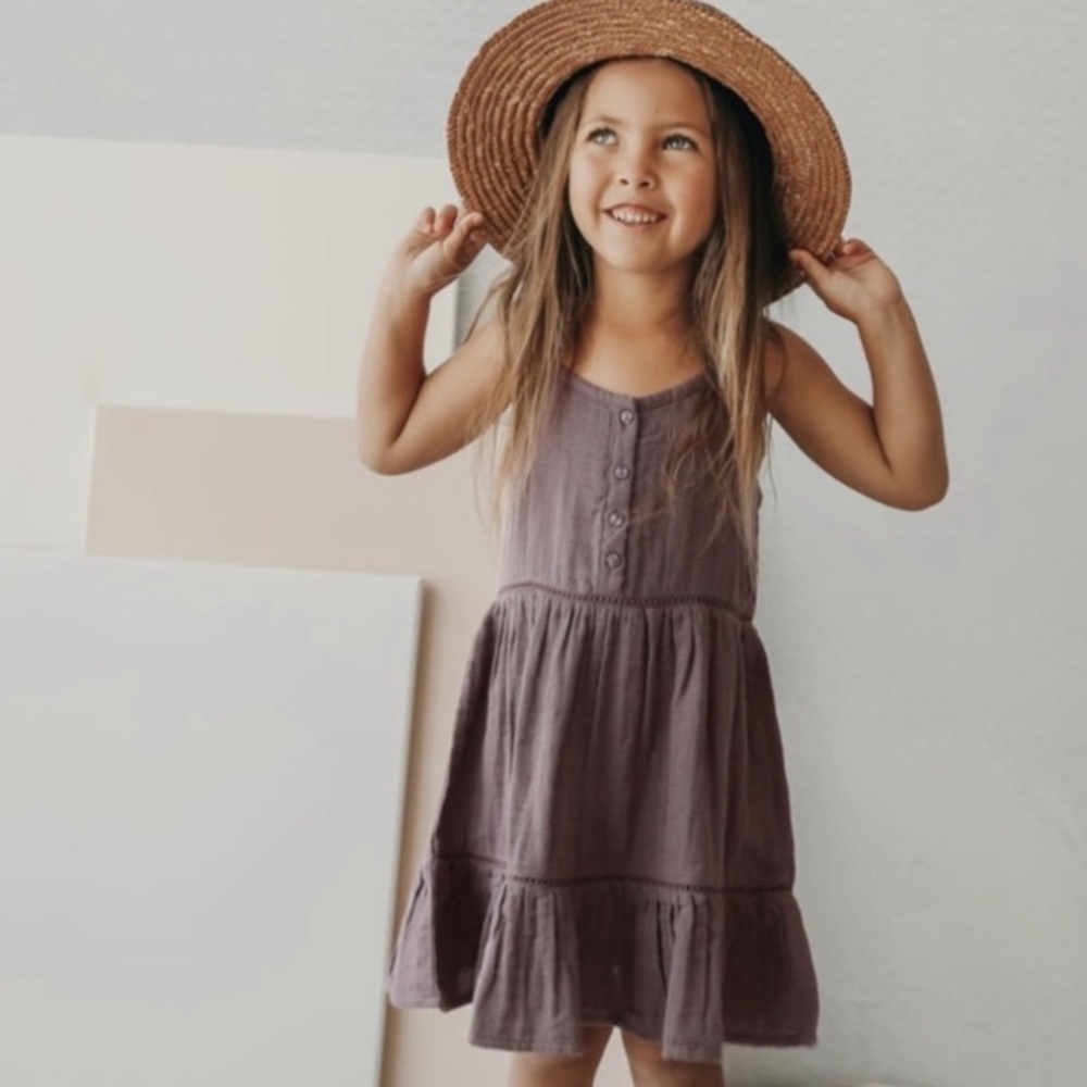 Jamie Kay Mauve Cotton Tiered Sundress